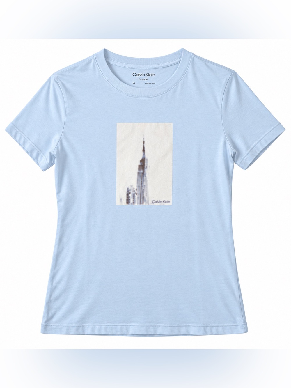 Calvin Klein Light Blue NYC Graphic T-Shirt Classic Fit XS